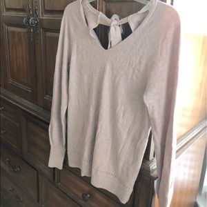 Loft Tie-Back V-Neck Sweater, NWOT, XS